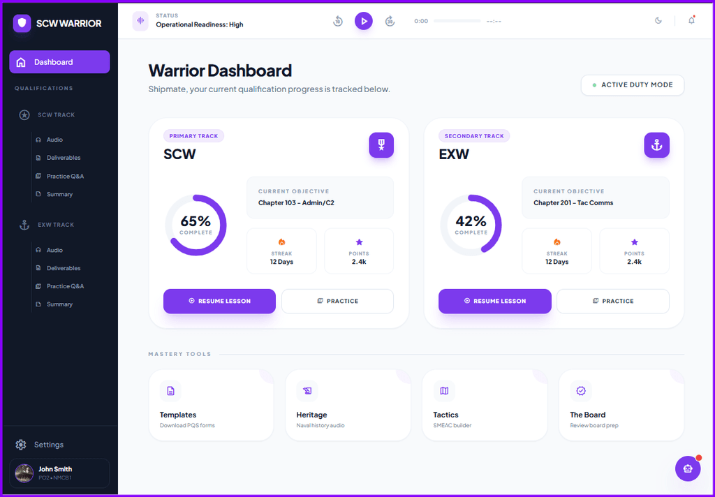 Scw App SCW Warrior | Qualification Portal